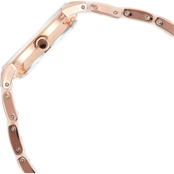 Anne Klein Women's Genuine Diamond Dial Ceramic Bracelet Watch - Picture 2 of 6